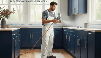 Cabinet painting in Raleigh, NC by Raleigh Paint Pros for durable kitchen cabinet finishes