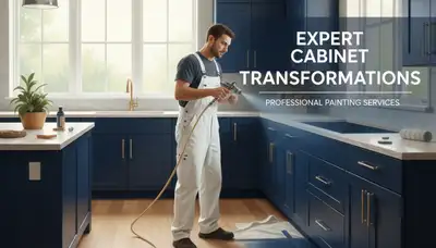 Cabinet painting service in Raleigh, NC for durable kitchen cabinet finishes