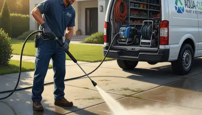 Concrete pressure cleaning in Raleigh, NC for driveways and patios by Raleigh Paint Pros