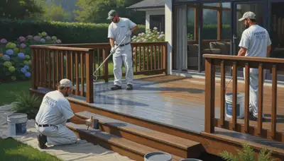 Raleigh, NC deck painting service protecting wood from sun and humidity