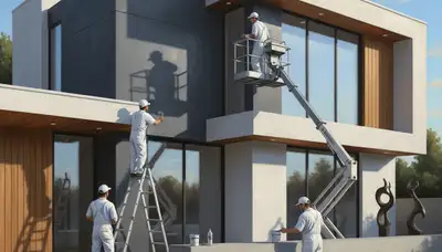 House painting crew applying fresh exterior paint on a Raleigh, NC home for curb appeal and weather protection